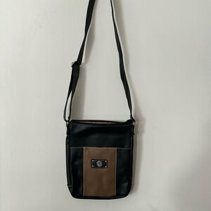 Anna Martina Franco Two-Tone Large Cross Body Handbag (adjustable strap)